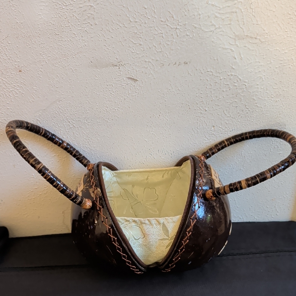 an Brown Floral Women Bag - Picture 3 of 9